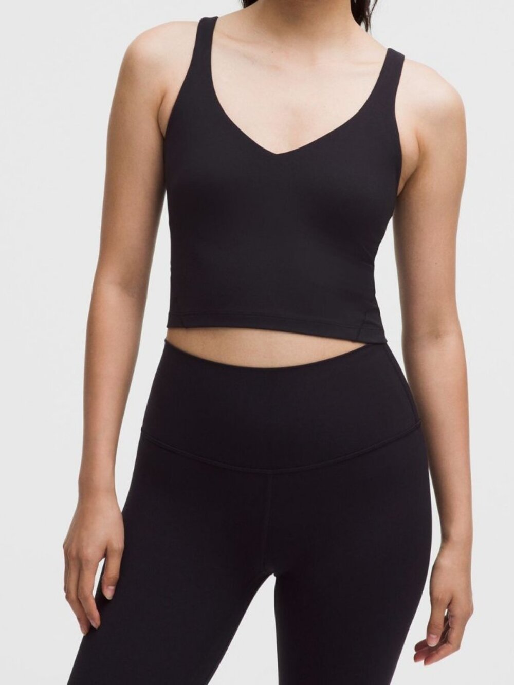 Lululemon Align Cropped Tank Top — Black — Size 6